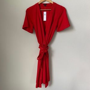 Ann Taylor Red Wrap Dress - Sz 6